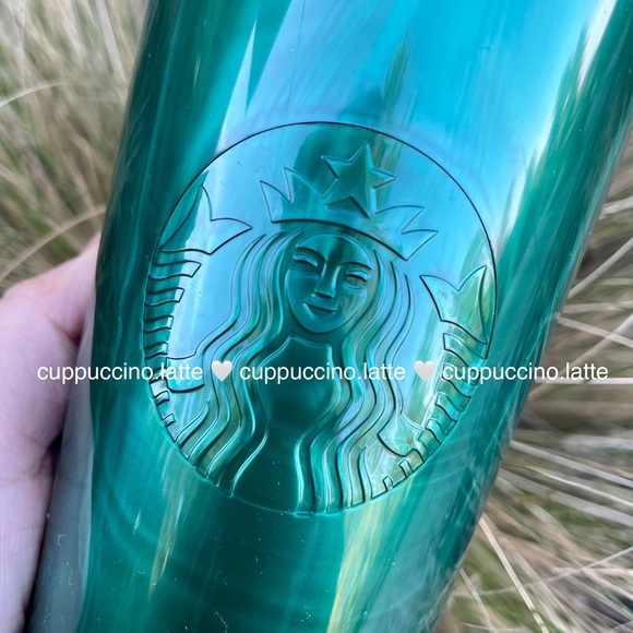 💚NEW💚Starbucks Marbled Jade Green Grande Cold Cup Tumbler - Picture 3 of 7